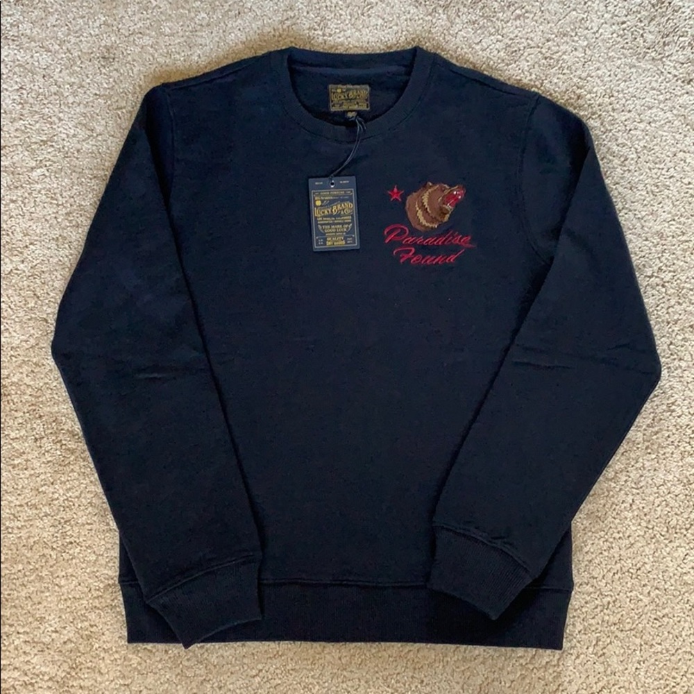 Lucky Brand California Embroidered Crew Sweater